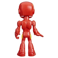 Marvel Spidey and His Amazing Friends Supersized Iron Man 9-inch Action Figure, Preschool Super Hero Toy for Kids