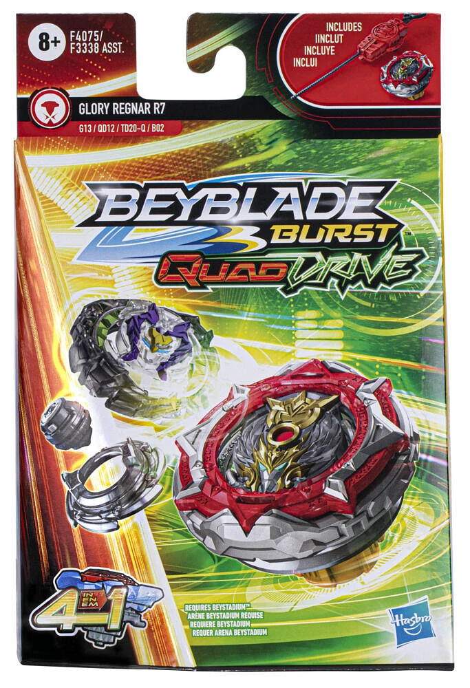 Beyblade Burst QuadDrive Glory Regnar R7 Spinning Top Starter Pack