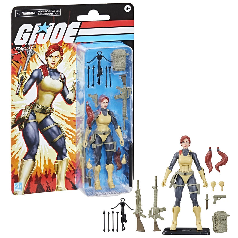 G.I. Joe Classified Series Retro Cardback, Scarlett Action Figure