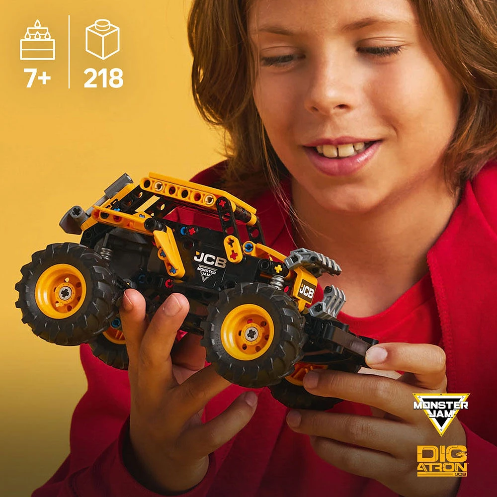 LEGO Technic Monster Jam DIGatron Pull-Back Monster Truck Toy - Building Toy for Kids, Boys and Girls -  42199