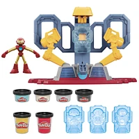 Play-Doh Marvel, coffret Iron Man Fabrique d'armures avec pâte à modeler