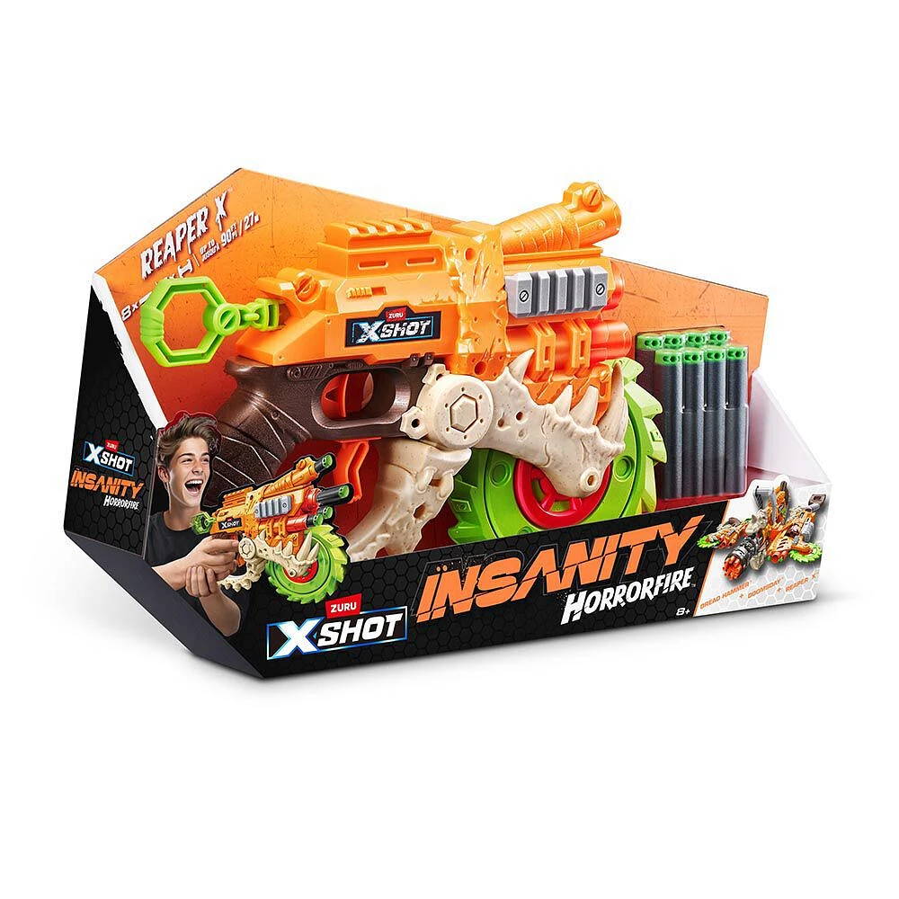 XSHOT Insanity HorrorFire Reaper X (8 fléchettes) de ZURU