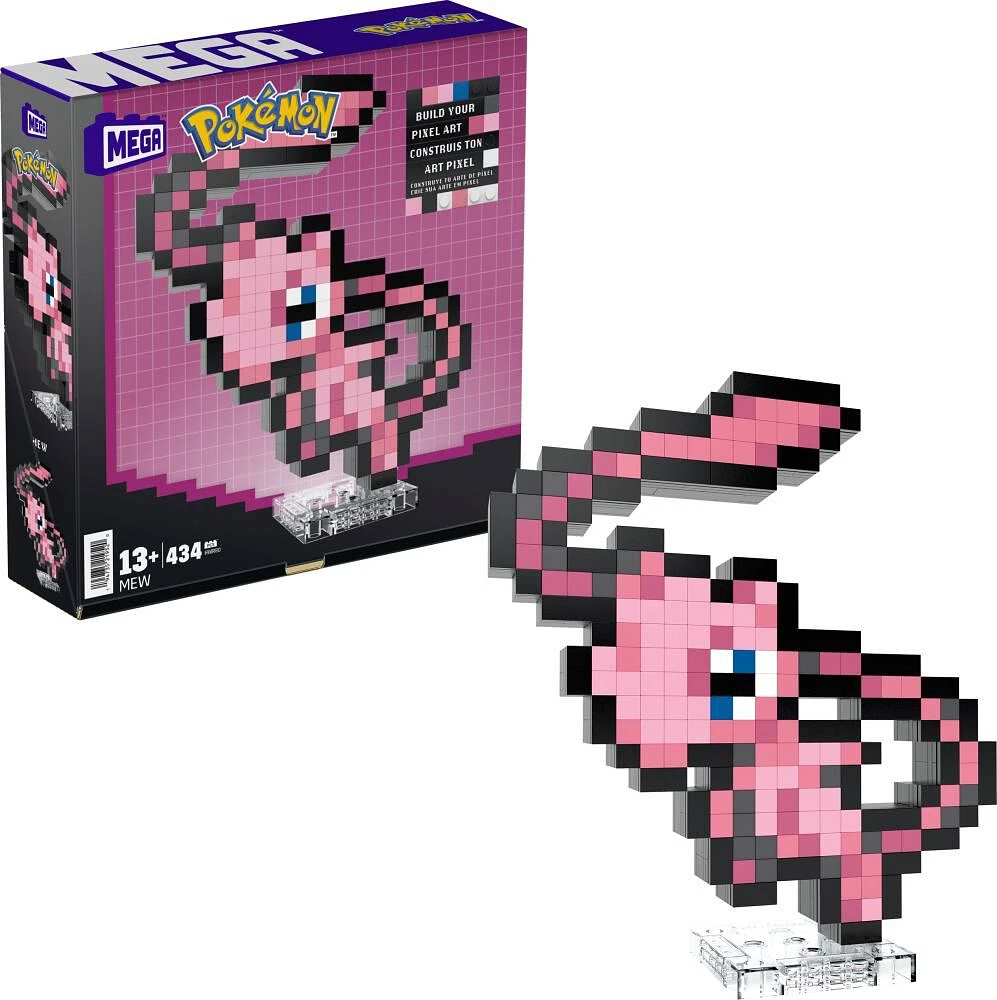 MEGA Pokémon Mew Building Toy Kit (434 Pieces) Retro Set for Collectors