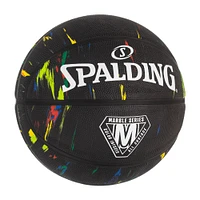 SPALDING MARBLE BLACK BASKETBALL, SIZE 7