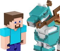 Minecraft - Steve et Son Cheval en Diamant