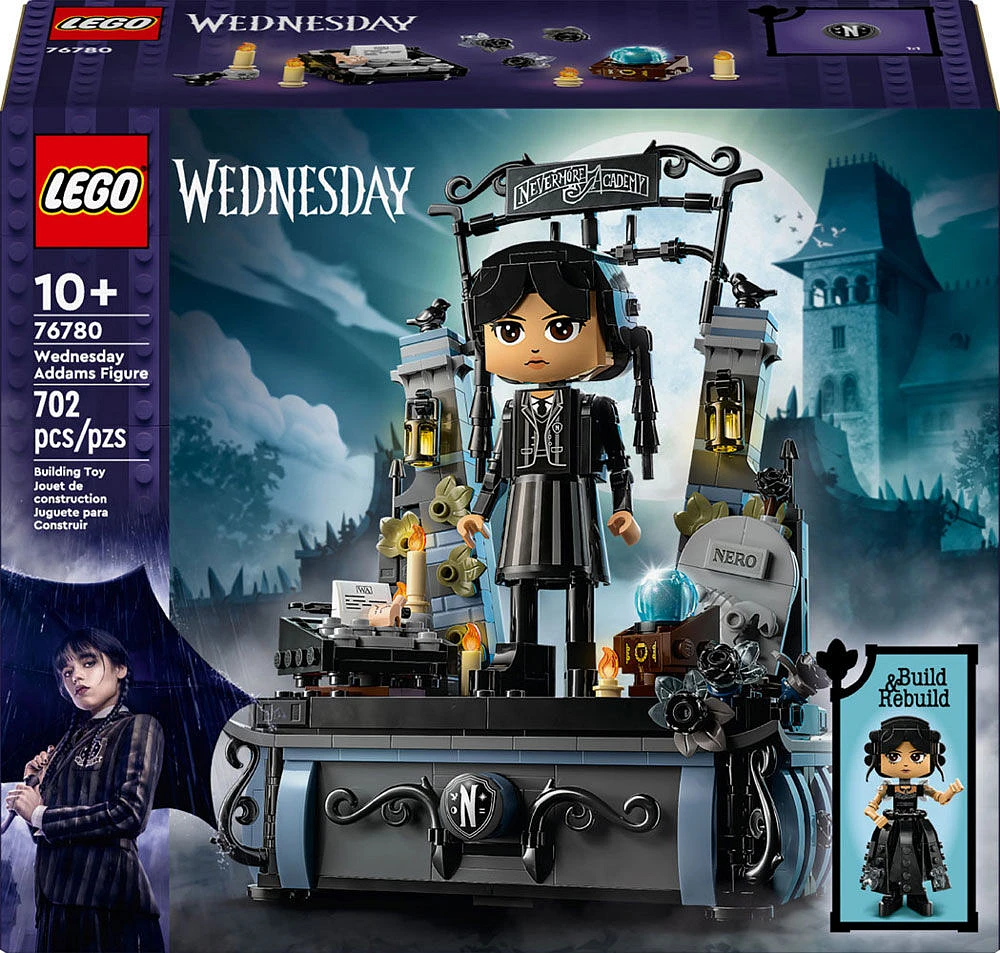 LEGO Wednesday: Wednesday Addams Figure, Collectible Set for Kids, Rebuildable Toy Gift 76780