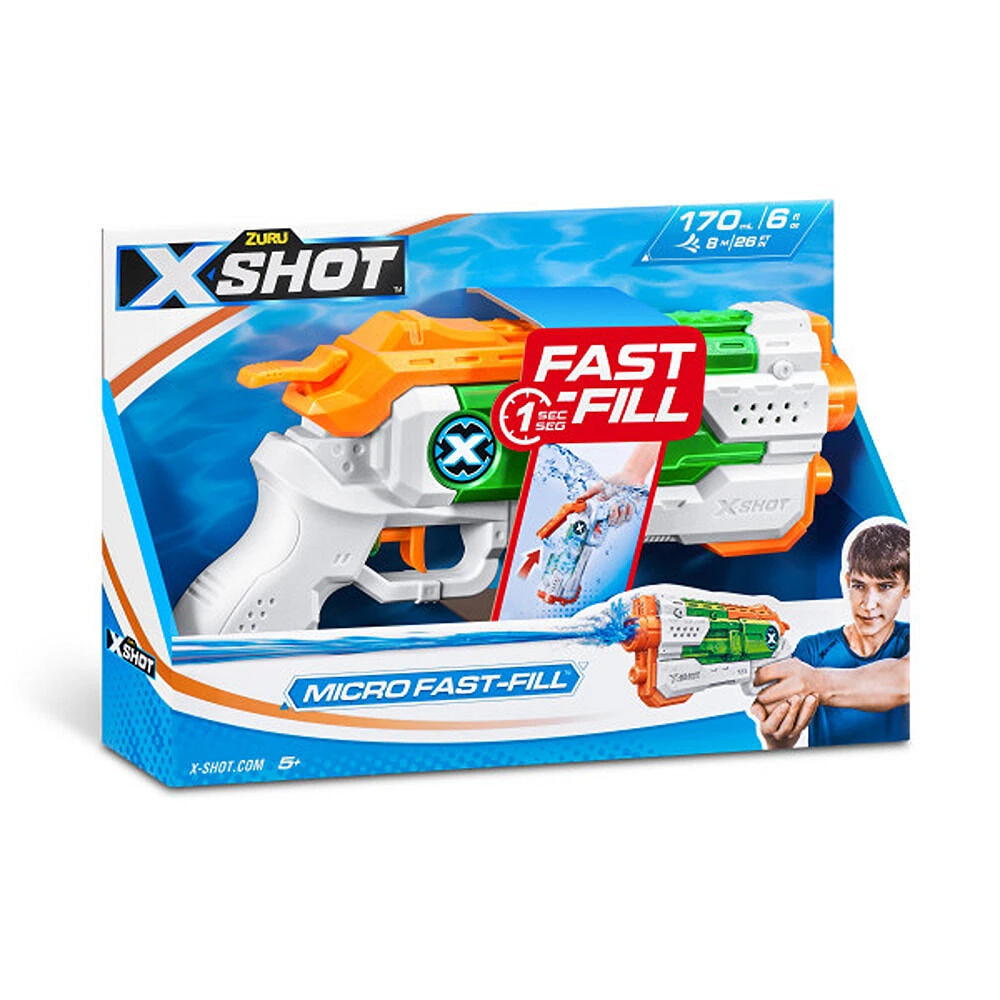 Zuru X-Shot Water Micro pistolet à eau à remplissage rapide