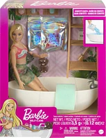 Barbie - Coffret de jeu - Bain confetti et poupée, savon, acc.