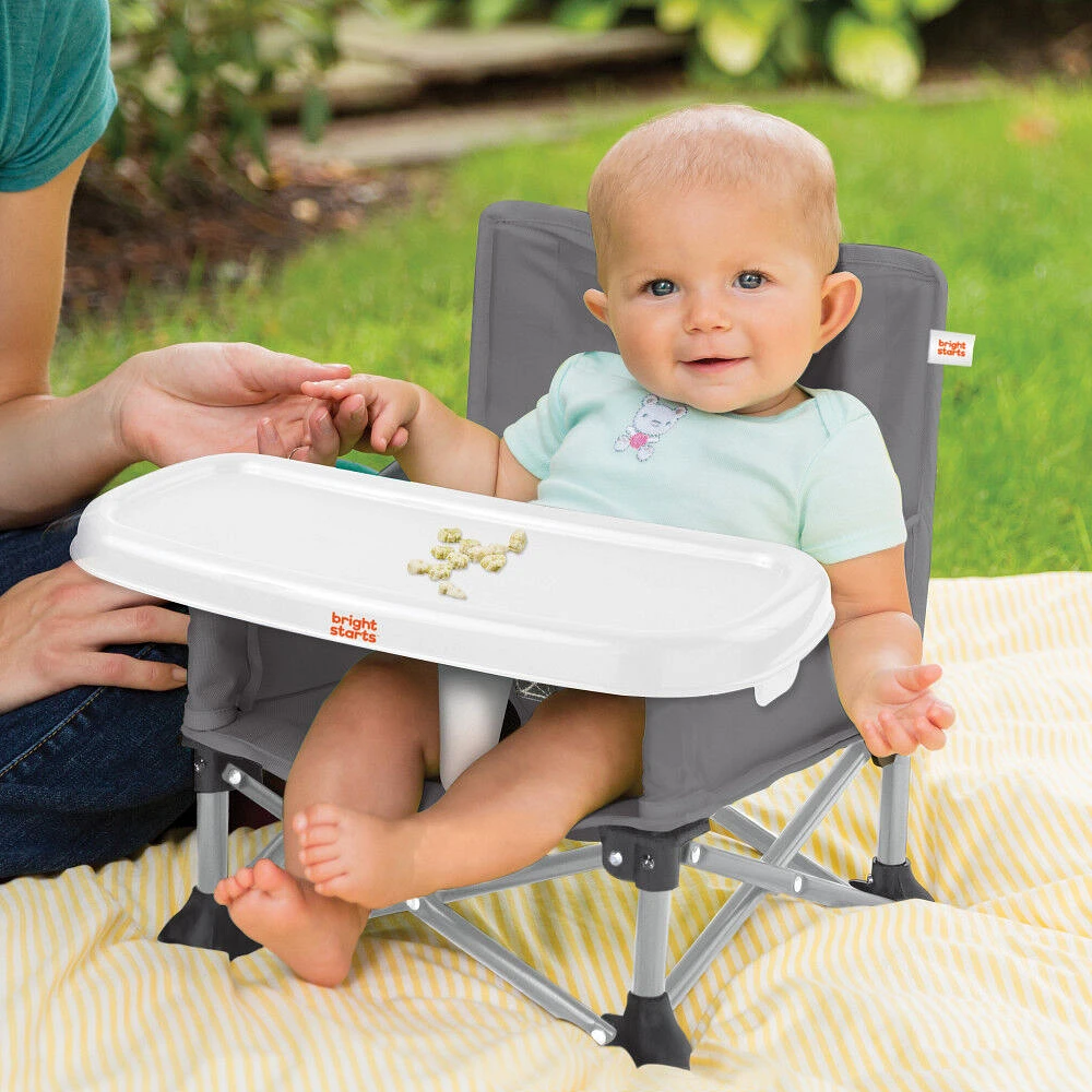 Bright Starts Pop ‘N Sit Portable Booster Seat - Grey