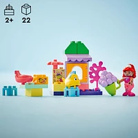 LEGO DUPLO Disney Ariel and Flounder's Café Stand, The Little Mermaid Toys, Kids Learning Toy, 10420