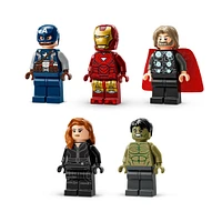 LEGO Marvel : Logo et figurines MARVEL, Ensemble à construire avec personnages des Avengers 76313