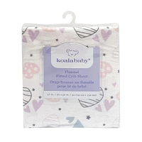 Koala Baby - Flannel 1 Pack Scattered Hearts Crib Sheet