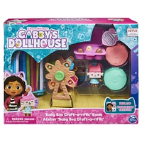 Gabby's Dollhouse, Salle Baby Box Craft-a-riffic avec figurine chat Bébé Boîte, accessoires, meubles et boîtes surprises