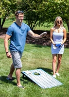 Led Cornhole Target Bean Toss Blue/White