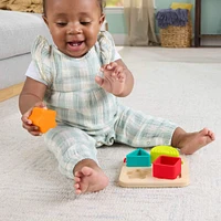 Fisher-Price Casse-tête en silicone et bois, tri, 5éléments
