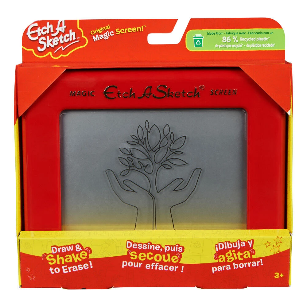 Etch A Sketch, Original Magic Screen, 86 % de plastique recyclé, jouets classiques créatifs respectueux de la planète