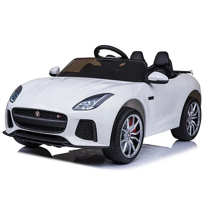 KidsVip 12V Enfants et Tout-Petits Jaguar F Type Edition Voiture Eléctrique avec Commande à Distance - Blanc