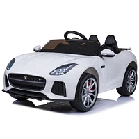 KidsVip 12V Kids & Toddlers Jaguar F Type Ride On Car w/Remote Control - White