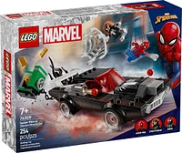 LEGO Marvel Spider-Man contre la puissante voiture de Venom, Jouet à construire, Ensemble de véhicule et figurines 76309