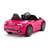 KidsVip 12V Maserati Gran Cabrio W/RC- Rose - Édition anglaise