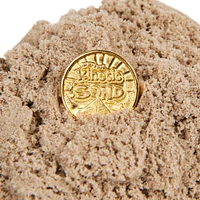 Kinetic Sand, Tombe momie, 170 g de sable à modeler brun naturel, sac de petits cadeaux