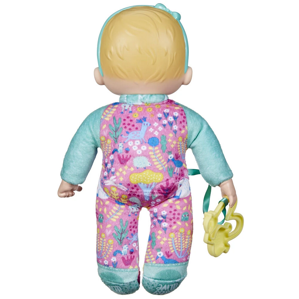 Baby Alive Soft 'n Cute Doll, Blonde Hair, 11-Inch First Baby Doll Toy, Washable Soft Doll, Teether Accessory