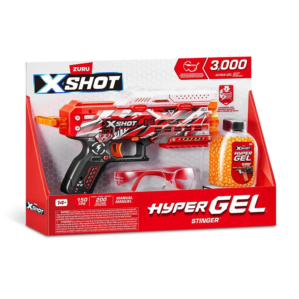 XSHOT Hyper Gel Stinger Blaster (3 000 boulettes Hypel Gel) de ZURU