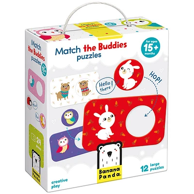 Banana Panda Faites correspondre les puzzles de copains (12 puzzles) - Édition anglaise - Notre exclusivité