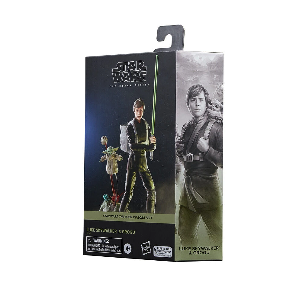 Star Wars The Black Series, Luke Skywalker et Grogu, pack de 2 figurines, échelle de 15 cm, Star Wars : Le livre de Boba Fett