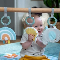 Arc d'activités naturelles d'Ingenuity Sun Valley Wooden Toy Arch et tapis d'éveil Play Mat