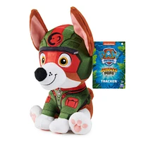 PAW Patrol Jungle Pups, Peluche Tracker de 20,3 cm, animal en peluche