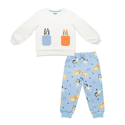 Bluey - 2 Piece Combo Set - Off White and Blue