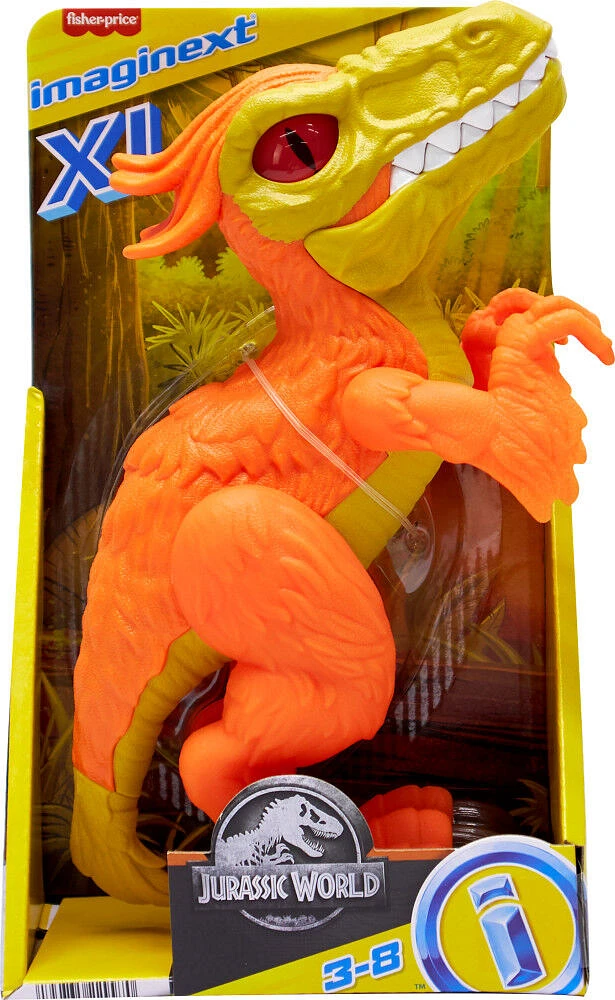 Imaginext Jurassic World Pyroraptor XL Dinosaur Toy 10-Inch Poseable Figure, Preschool Toys