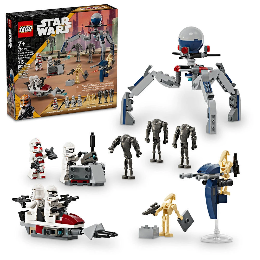 LEGO Star Wars Ensemble de combat Clone Trooper et droïdes de combat 75372