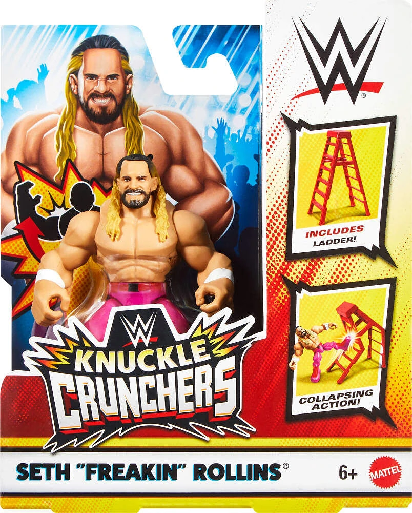 WWE Knuckle Crunchers Figurine articulée et acc. Seth Rollins