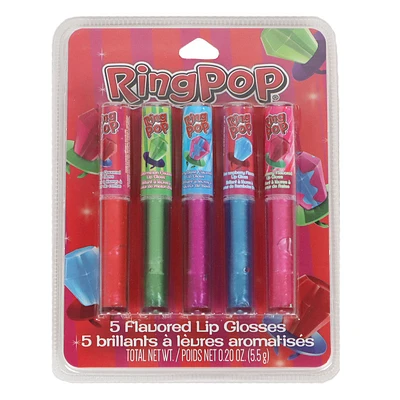 5pcs Tube de Brillant à Lèvres avec Baguette - Ring Pop