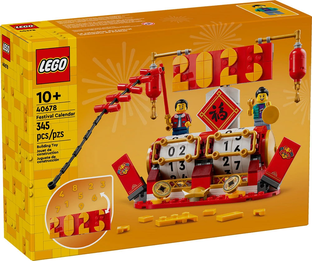 LEGO Le calendrier du Festival Cadeau pour les fêtes, Ensemble de construction du Nouvel An lunaire pour enfants 40678