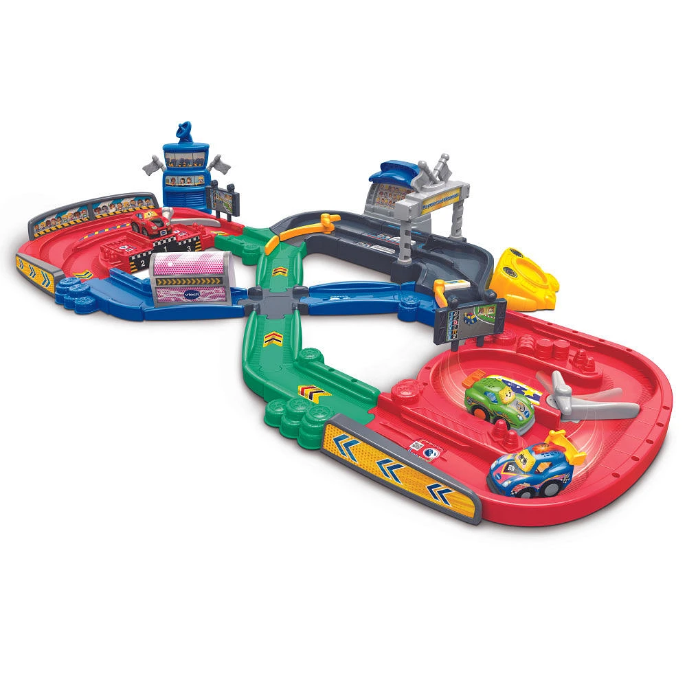 VTech Tut Tut Bolides Checkered Flag Motorized Track Set - French Edition - R Exclusive