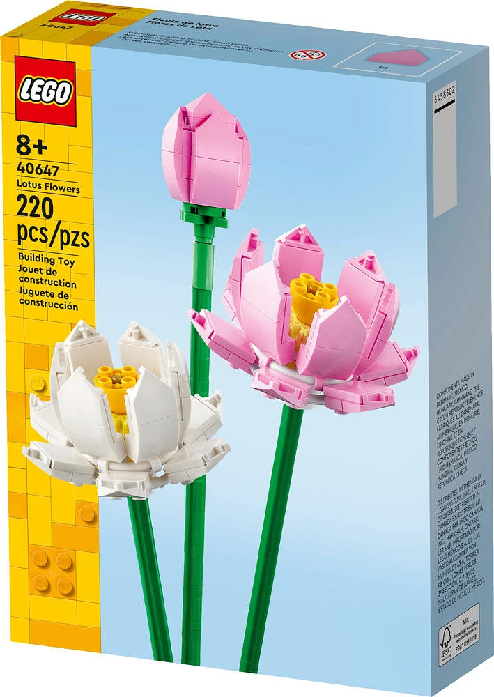 LEGO Fleurs de lotus 40647 Ensemble de jeu de construction pour les 8 ans et plus (220 pièces)