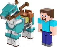 Minecraft - Steve et Son Cheval en Diamant