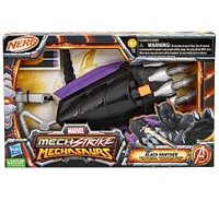 Marvel Mech Strike Mechasaurs Black Panther Sabre Claw Blaster, NERF Blaster with 3 Darts, Role Play Super Hero Toys