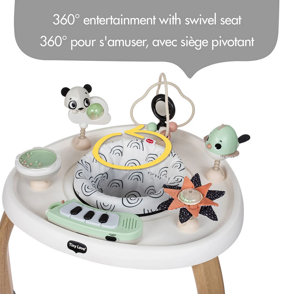 Tiny Love 5-in-1 Here I Grow Stationary Activity Center - Black & White Décor Collection