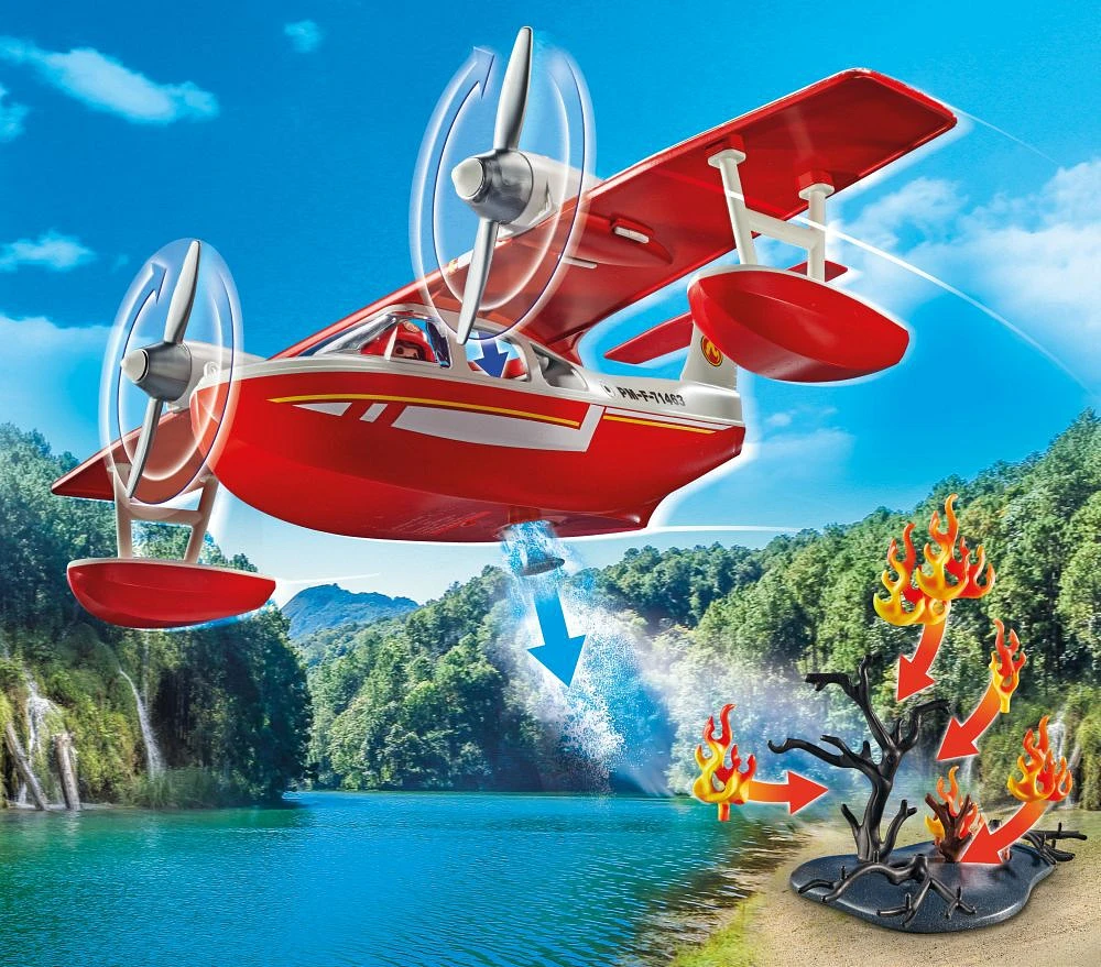 Playmobil - Hydravion avec pompier