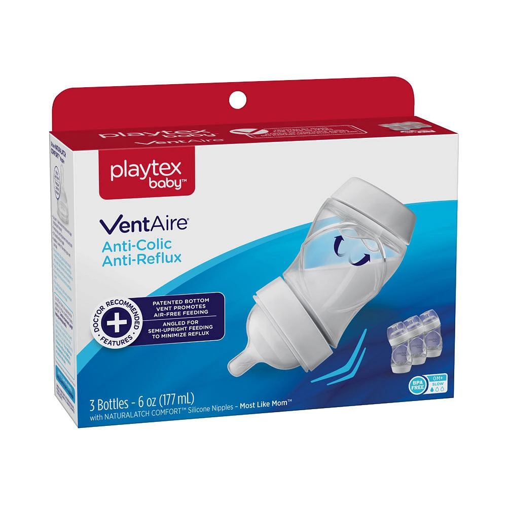 Playtex Baby Anti-Colic Bottle - 6oz - 3 Pack