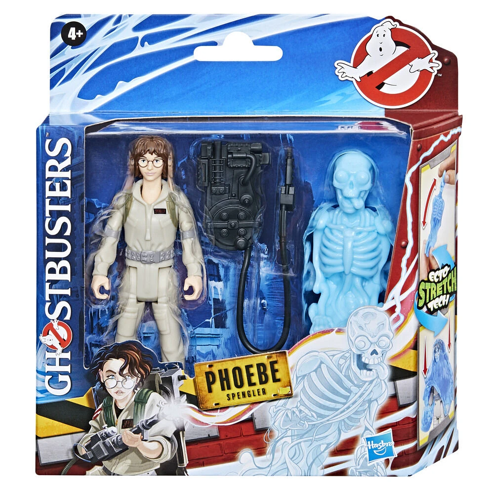 Ghostbusters Fright Features Phoebe Spengler 5-Inch Collectible Action figure with Ecto-Stretch Tech Bonesy Accessory