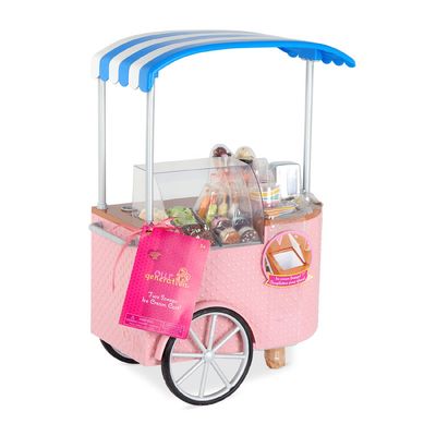 Our Generation Two Scoops Ice Cream Cart Ice Cream Playset for 18-inch Dolls