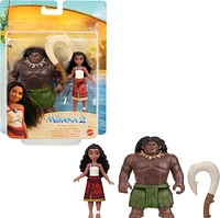 Disney Moana 2 Moana & Maui Ocean Adventures 2-Pack Small Dolls & Accessory Set