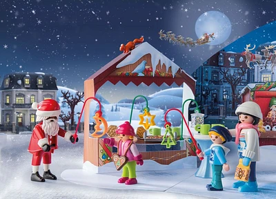 Playmobil - Calendrier de l'Avent: Visite au marche de Noel