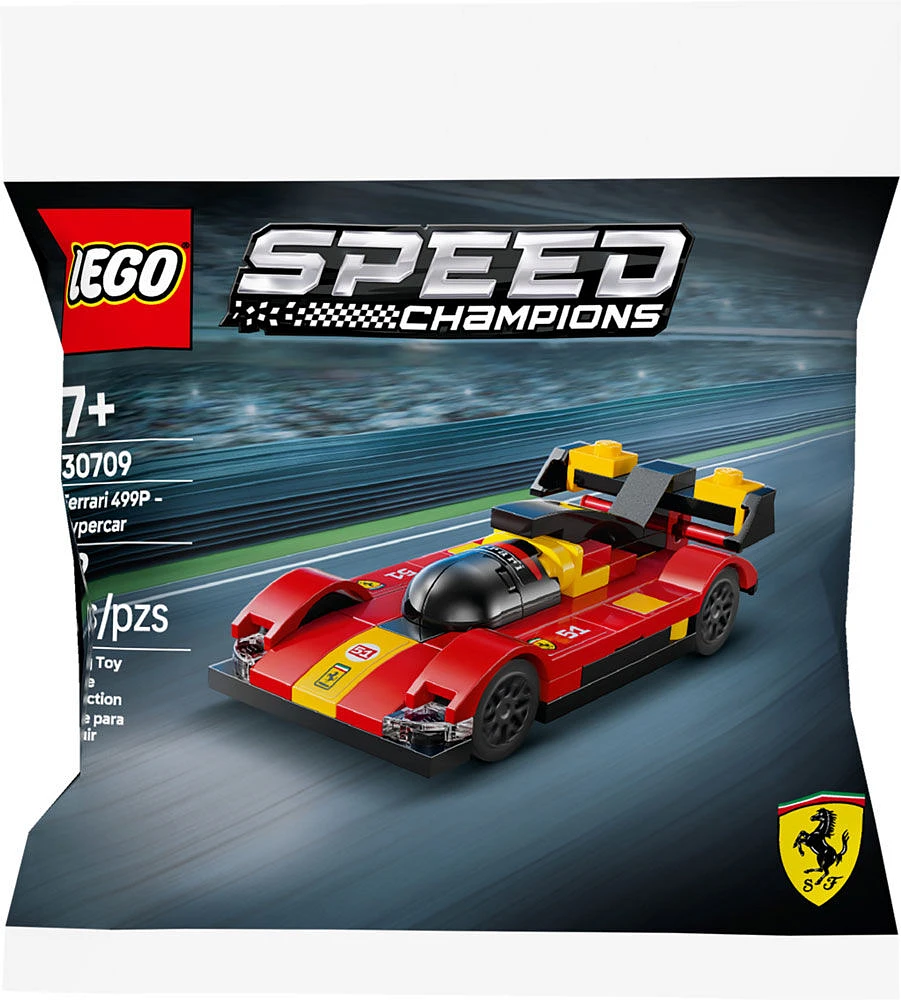 LEGO Speed Champions Ferrari 499P Hypercar Building Toy - Mini Scale Model for Play and Display - 30709