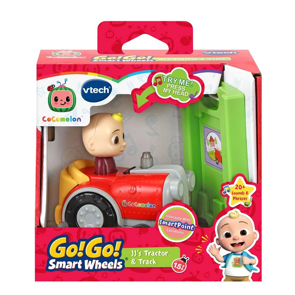 VTech CoComelon Go! Go! Smart Wheels JJ et le tracteur à chansons - Édition anglaise
